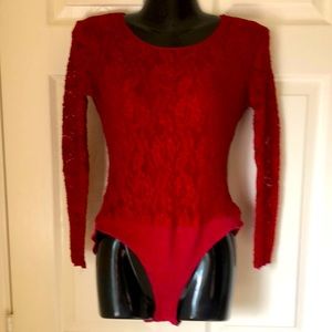 Ann Taylor Bodysuit Lace Top